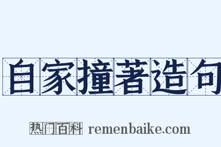自家撞著造句是什么意思的图片